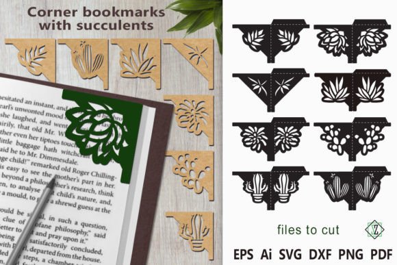 Corner Bookmarks with Succulents SVG: A Crafts & Graphics Review