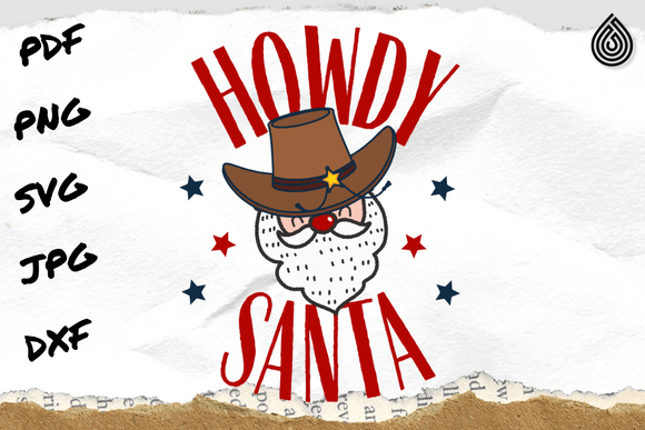 Cowboy Santa Graphics for Crafts