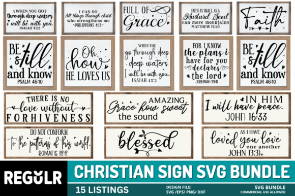 Crafting Faith with Christian Sign Svg Bundle Graphics