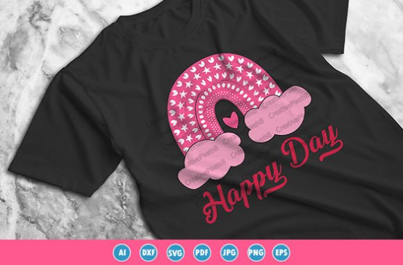 Happy Day Kids T-shirt Graphic for Graphics and T-Shirt Designs