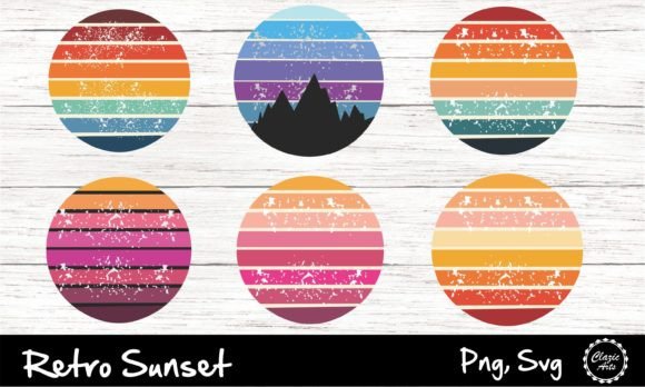 Retro Sunset Graphics: A Print Templates Review