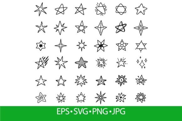 Stars Doodle Drawings, Hand Drawn Stars: A Designer's Review