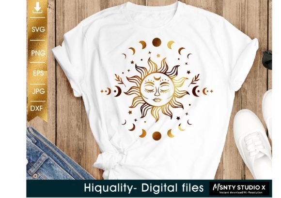 SUN and MOON Svg, Mystical Svg Review for Real Embroidery
