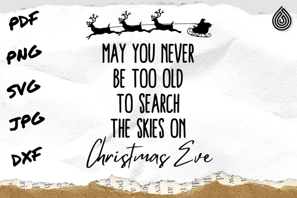 To Search the Skies on Christmas Eve Graphics for Crafts