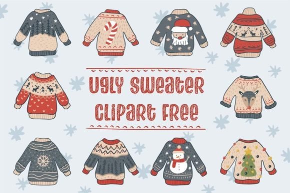 Ugly Sweater Clipart Free Review for Real Embroidery